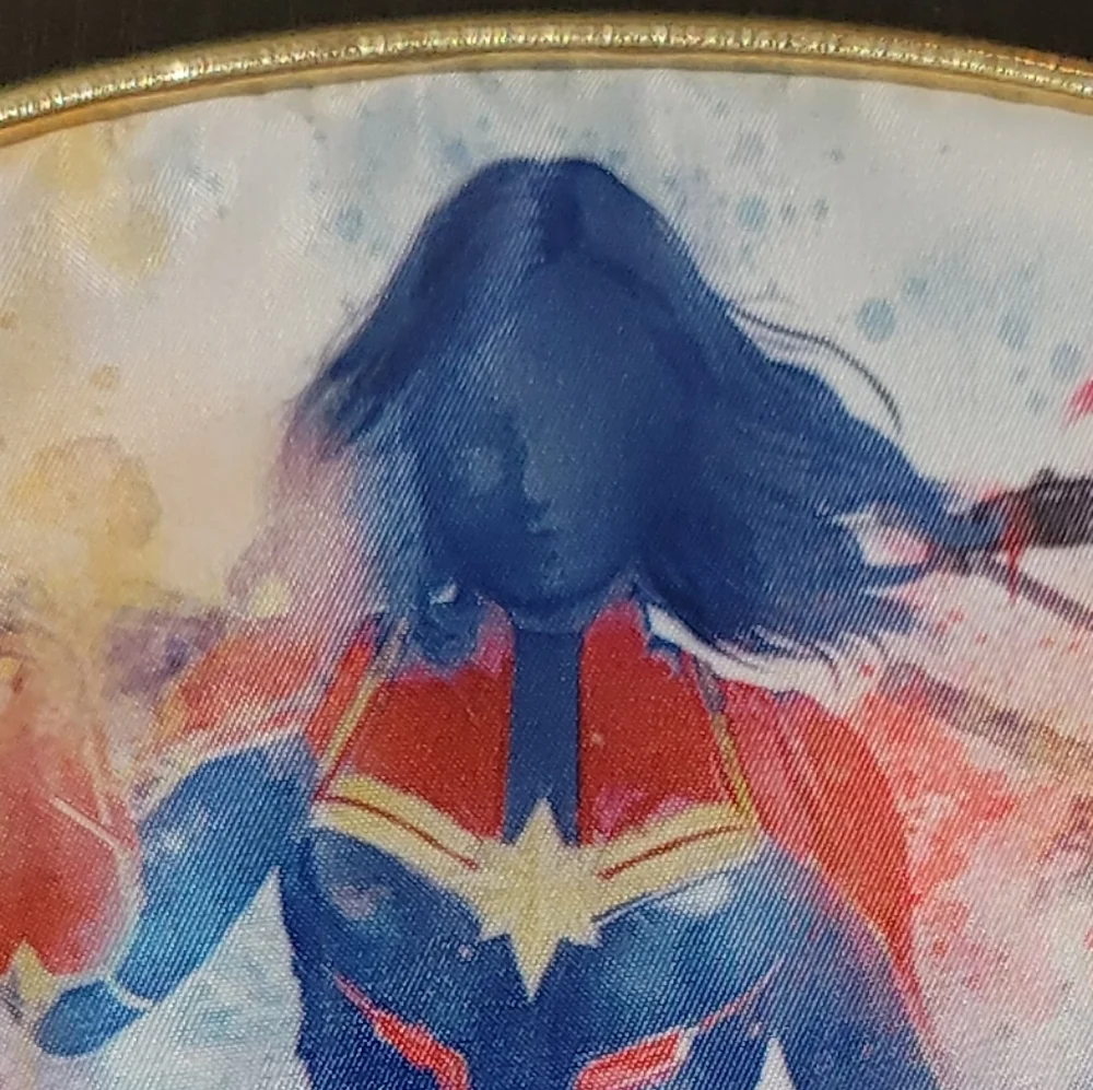 Super Hero makeup Travel case carry bag Captain Marvel America Iron Man